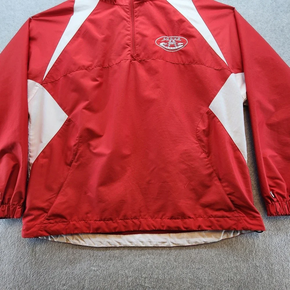 Champion Colts Windbreaker Pullover Jacket Men's XL Red White Hooded Vintage - Picture 5 of 12